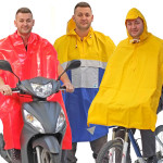 Radfahrer- und Rollerfahrer-Regenschütze